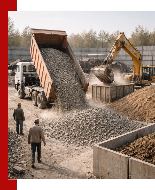 Доставка нерудных материалов с погрузкой и разгрузкой в Мегионе