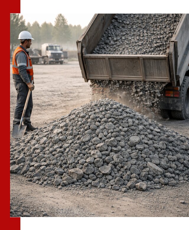 Гранитный щебень фракции 100–201 для строительства в Мегионе