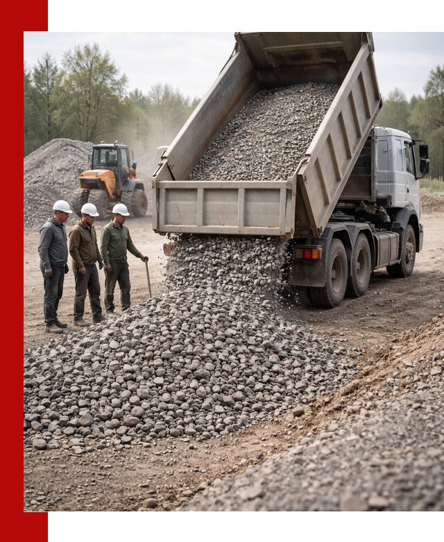 Доставка гравийного щебня фракции 70-120 в Мегионе