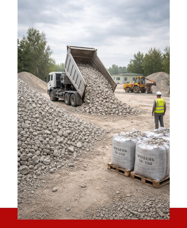 Известняковый щебень фракция 70-150 в Мегионе от 1303 р. | ПРОНЕРУДМго