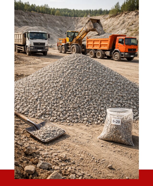 Доломитовый щебень фр. 5-20 в Мегионе от 4379 р. | ПРОНЕРУДМго