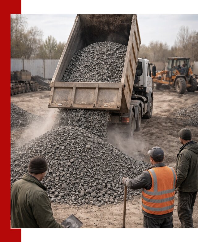 Доставка шлакового щебня в удобные сроки по выгодной цене в Мегионе