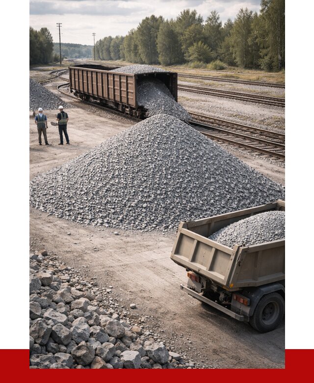 Железнодорожный щебень 20-60 в Мегионе от 1772 р. | ПРОНЕРУДМго