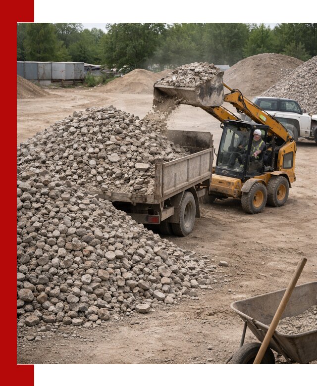 Доставка вторичного щебня в Мегионе для строительных работ