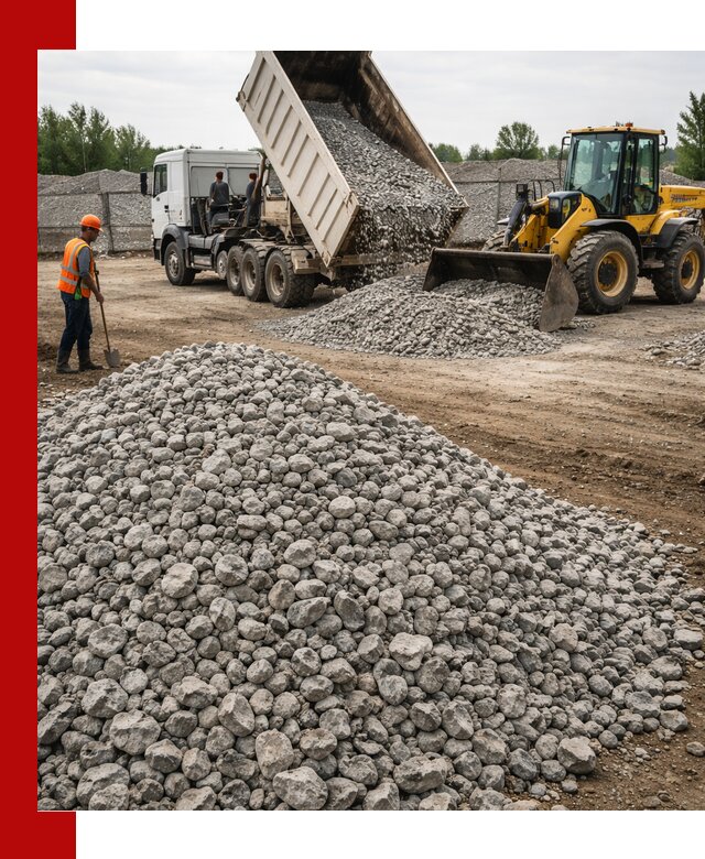 Доставка бетонного щебня фракции 40-70 в Мегионе