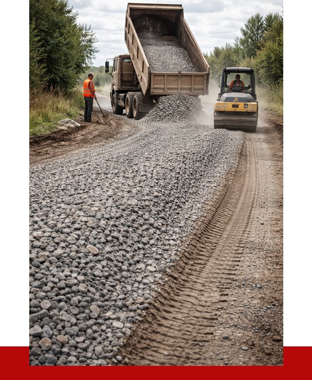 Щебень для отсыпки дороги в Мегионе от 2815 р. ПРОНЕРУДМго