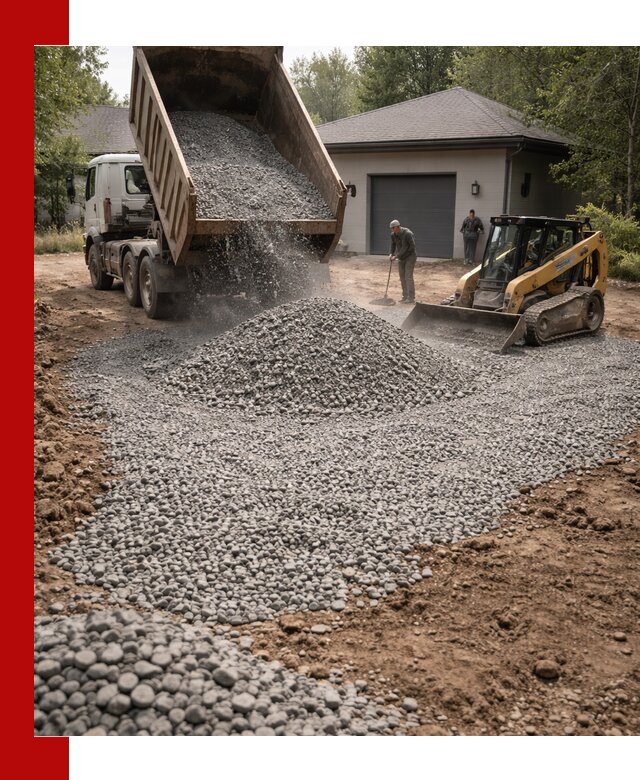 Щебень для парковки в Мегионе: доставка и укладка качественного материала