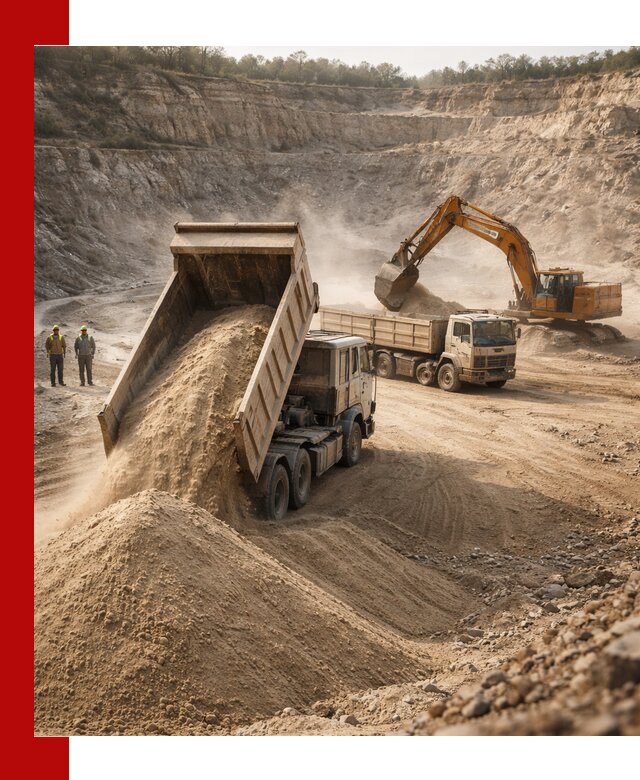 Карьерный песок навалом с доставкой в Мегионе