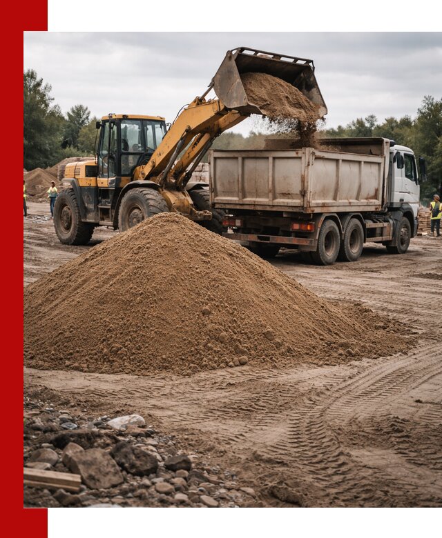 Доставка речного песка навалом в Мегионе быстро и выгодно