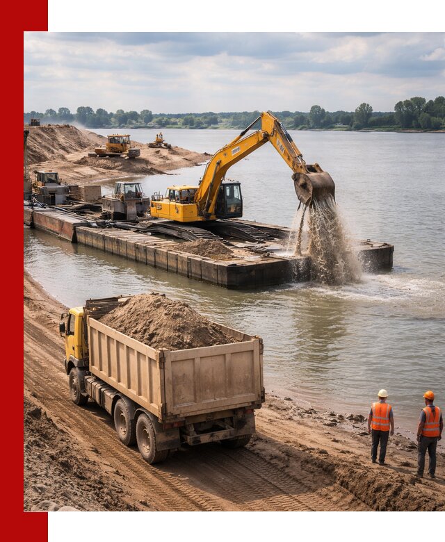 Намывной песок с доставкой в Мегионе оптом и в розницу