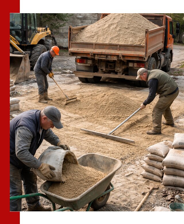 Поставка песка для стяжки в Мегионе с быстрой доставкой