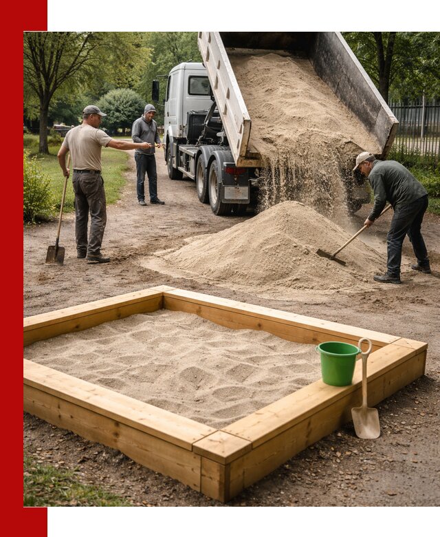 Песок для песочницы с доставкой в Мегионе недорого и чистый