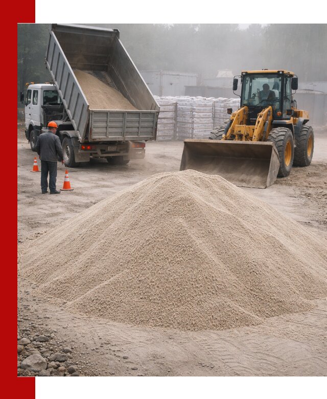 Кварцевый песок фракция 0–8 для стройработ в Мегионе