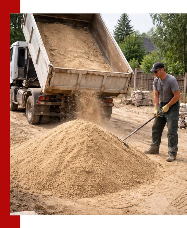 Доставка сухого песка самосвалами в Мегионе