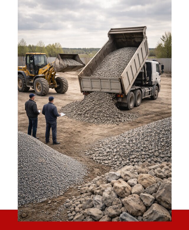 Гравий и камень с доставкой в Мегионе от 4379 р. - ПРОНЕРУДМго