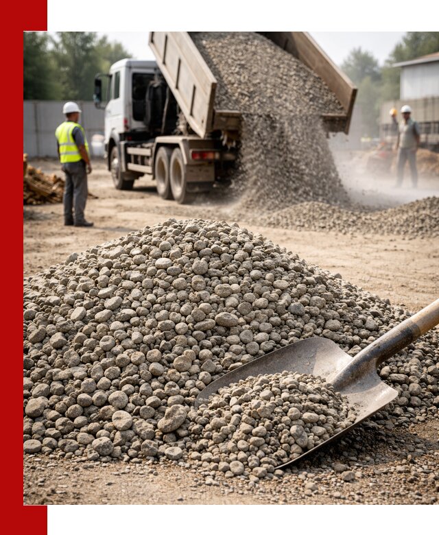 Доставка гравия фракции 20-40 в Мегионе с самосвалами