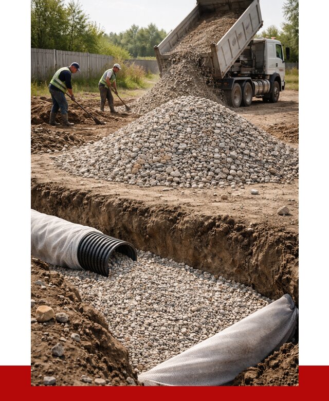 Гравий для дренажа в Мегионе от 2294 р., доставка ПРОНЕРУДМго