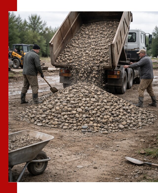 Доставка гальки речной оптом и в розницу в Мегионе