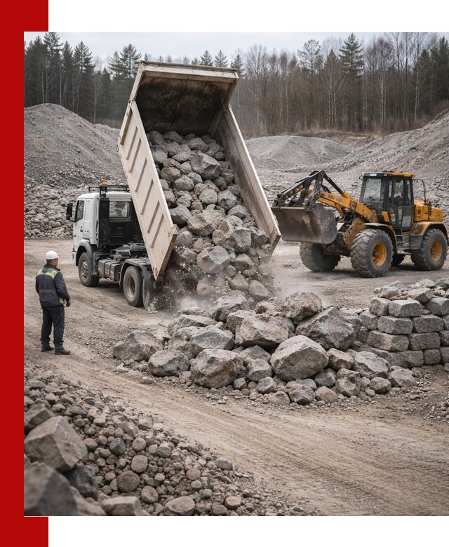 Доставка и продажа бутового гранитного камня в Мегионе