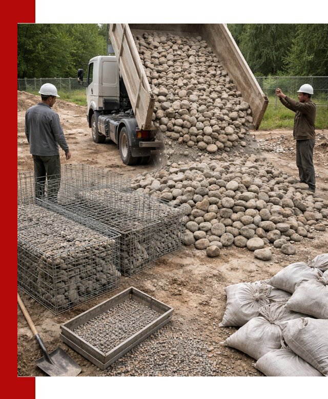 Камень для габионов фракция 70–151 в Мегионе