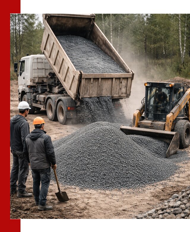 Гранитный отсев 0-5 с доставкой и разгрузкой в Мегионе