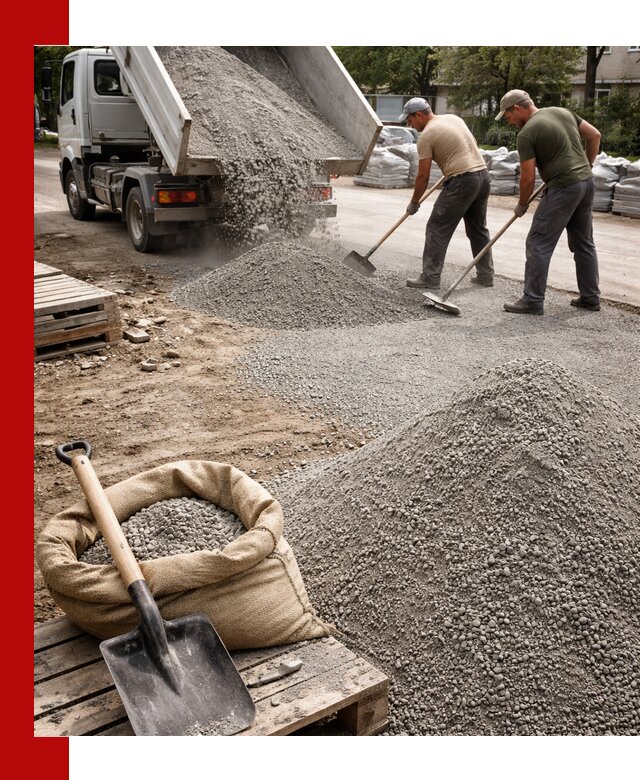 Отсев для тротуарной плитки в Мегионе — доставка и укладка