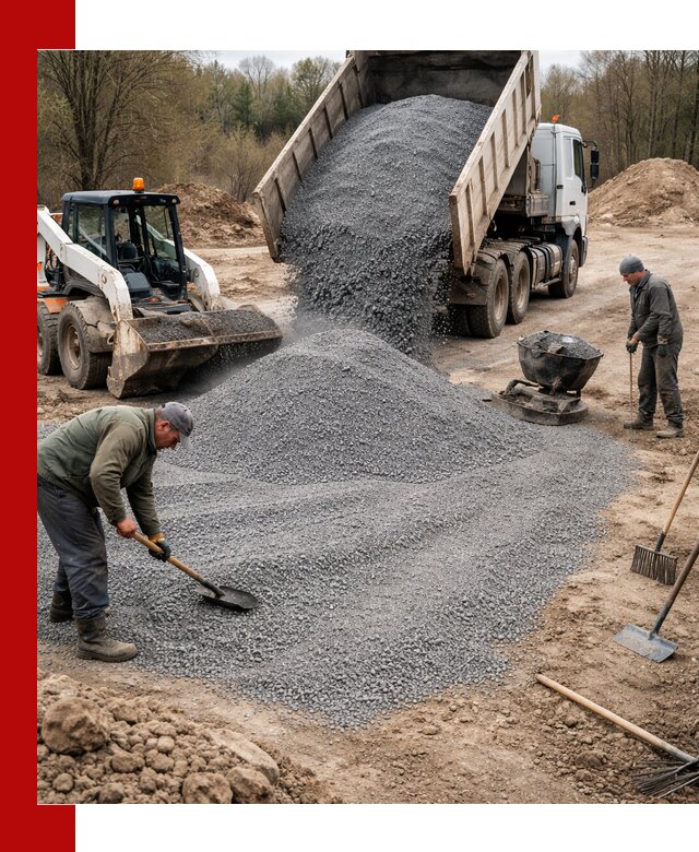 Отсев для подсыпки в Мегионе — доставка и подсыпка на участок