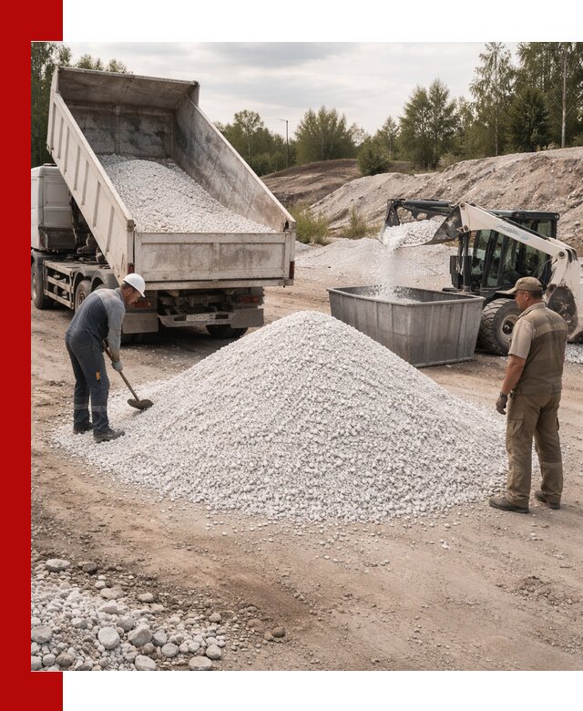 Доставка и продажа белой мраморной крошки в Мегионе