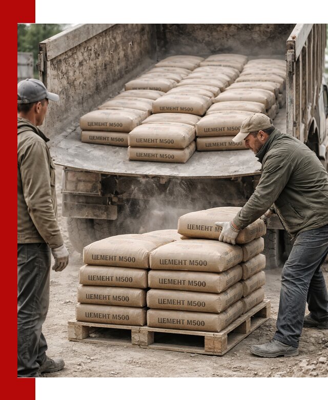 Цемент М500 с доставкой самосвалом в Мегионе