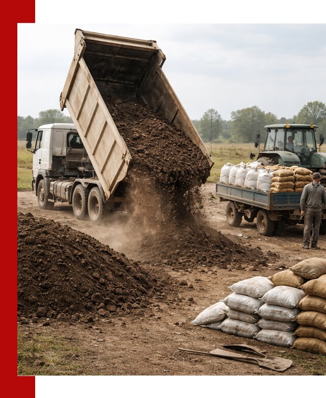 Доставка грунта и удобрений оптом в Мегионе для сельхоз и строительства