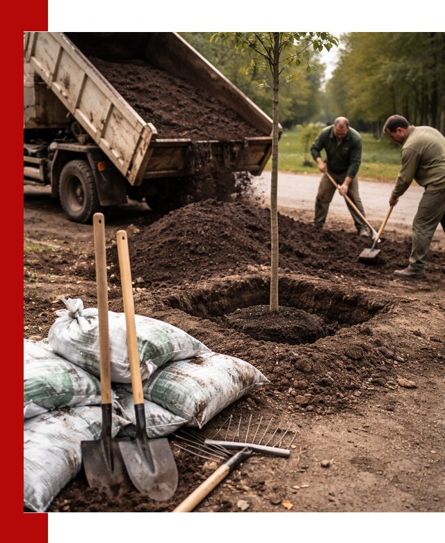 Грунт для посадки деревьев в Мегионе — доставка и подготовка почвы