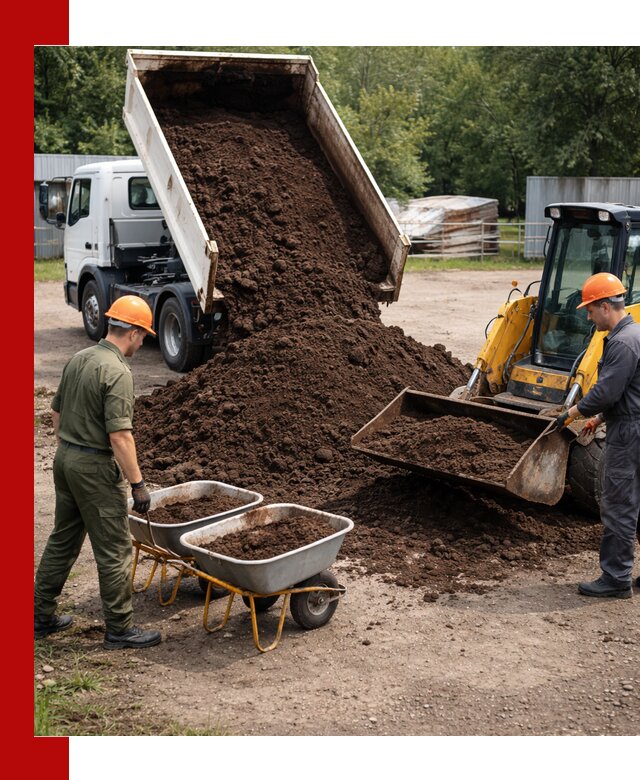 Доставка торфо-земляной смеси в Мегионе для огорода и ландшафта