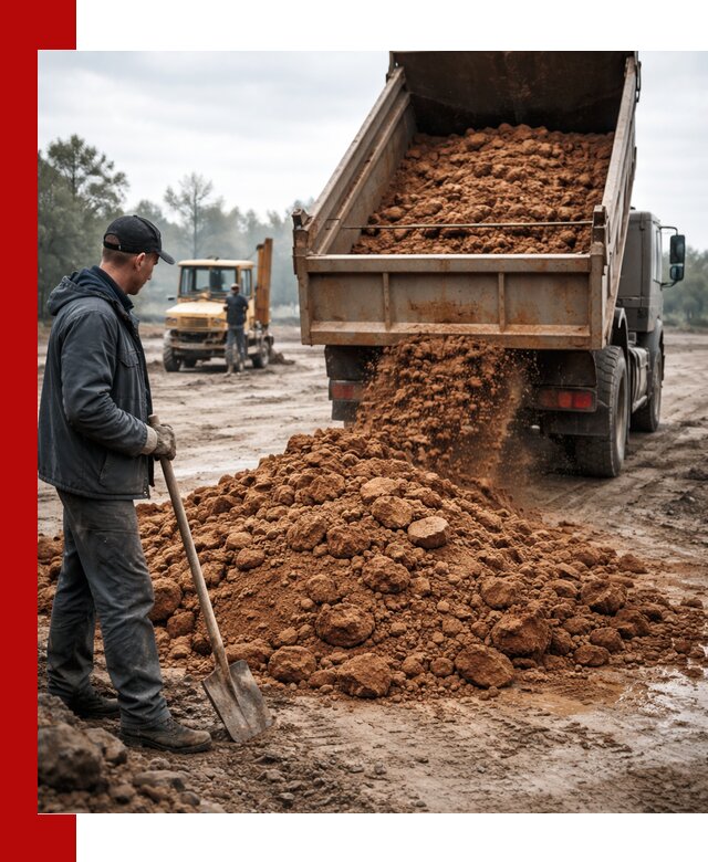 Глина для засыпки в Мегионе с доставкой самосвалами
