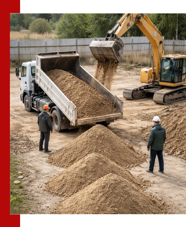 Доставка супеси вагонными и автопартиями в Мегионе