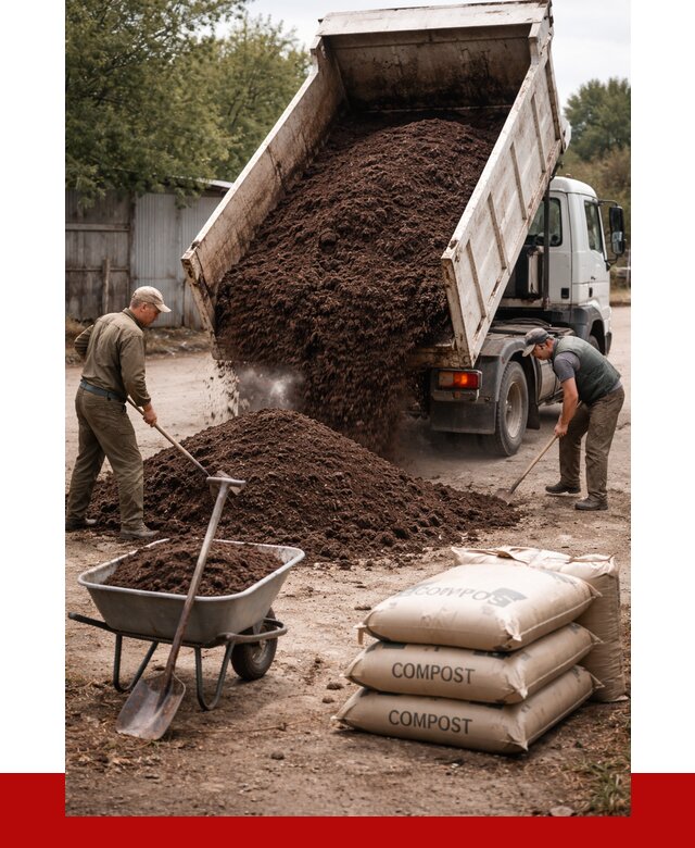 Купить компост в Мегионе от 4379 р. за куб с доставкой | ПРОНЕРУДМго