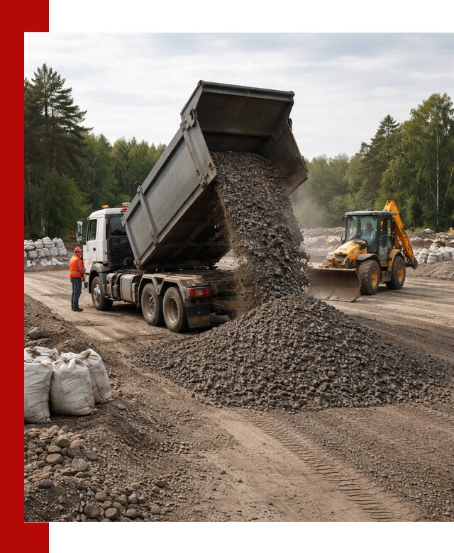 Доставка дробленого асфальта в Мегионе для дорожных работ