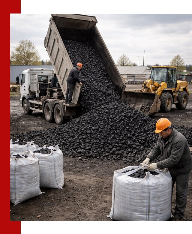 Доставка каменного угля в Мегионе оптом и в розницу
