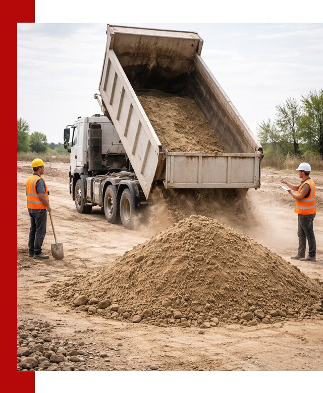 Доставка самосвалом 15 кубов в Мегионе за город и по городу