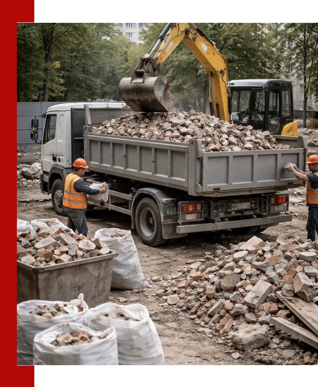 Вывоз строительного мусора в Мегионе с самосвалами и контейнерами