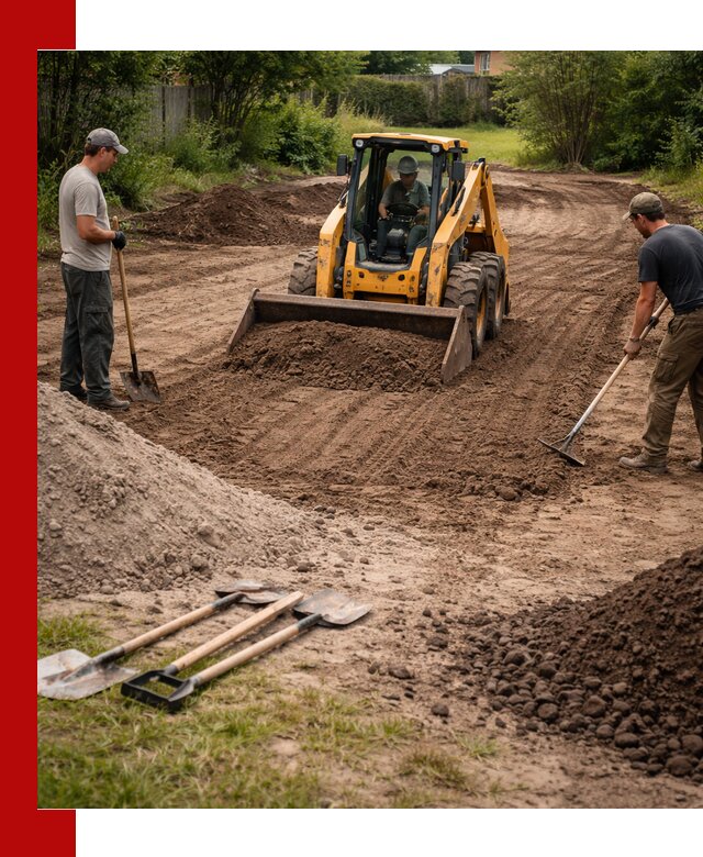 Планировка участка грунтом с вывозом и доставкой в Мегионе