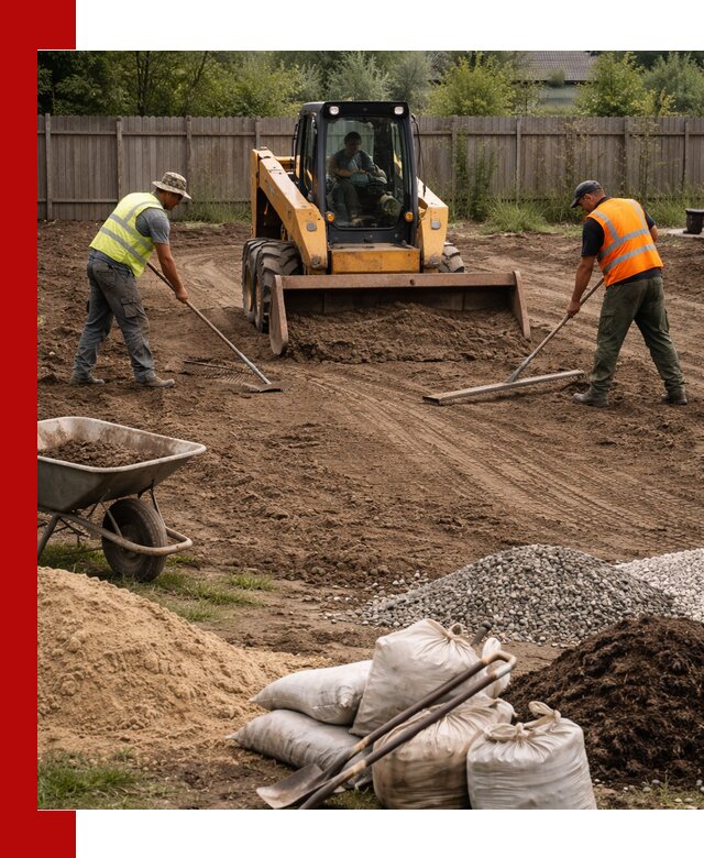 Выравнивание участка под строительство и благоустройство в Мегионе