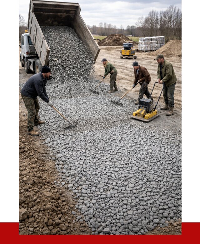 Устройство щебеночной подушки в Мегионе от 4691 р. ПРОНЕРУДМго